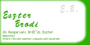 eszter brodi business card